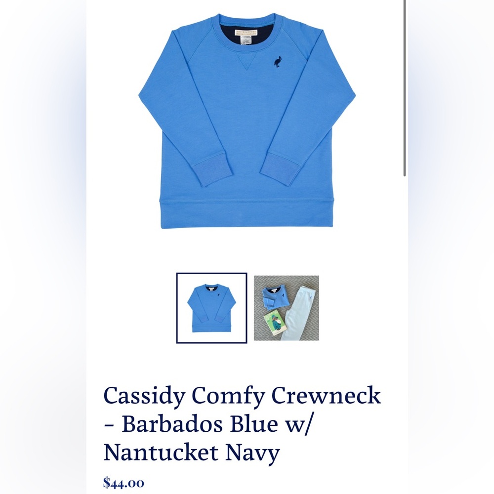 GUC. TBBC Cassidy Comfy Crew in Barbados Blue. Size 3T.